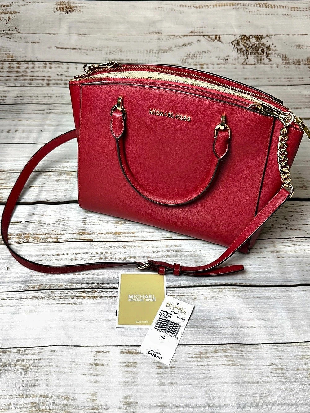 MK Ellis Large Leather Satchel